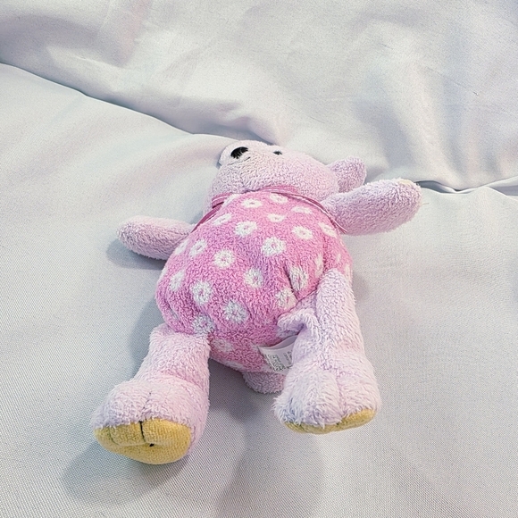 Carters Prestige Pink Floral Rabbit Plush Toy Terry Fleece No Sound 9 Inch - Picture 5 of 8